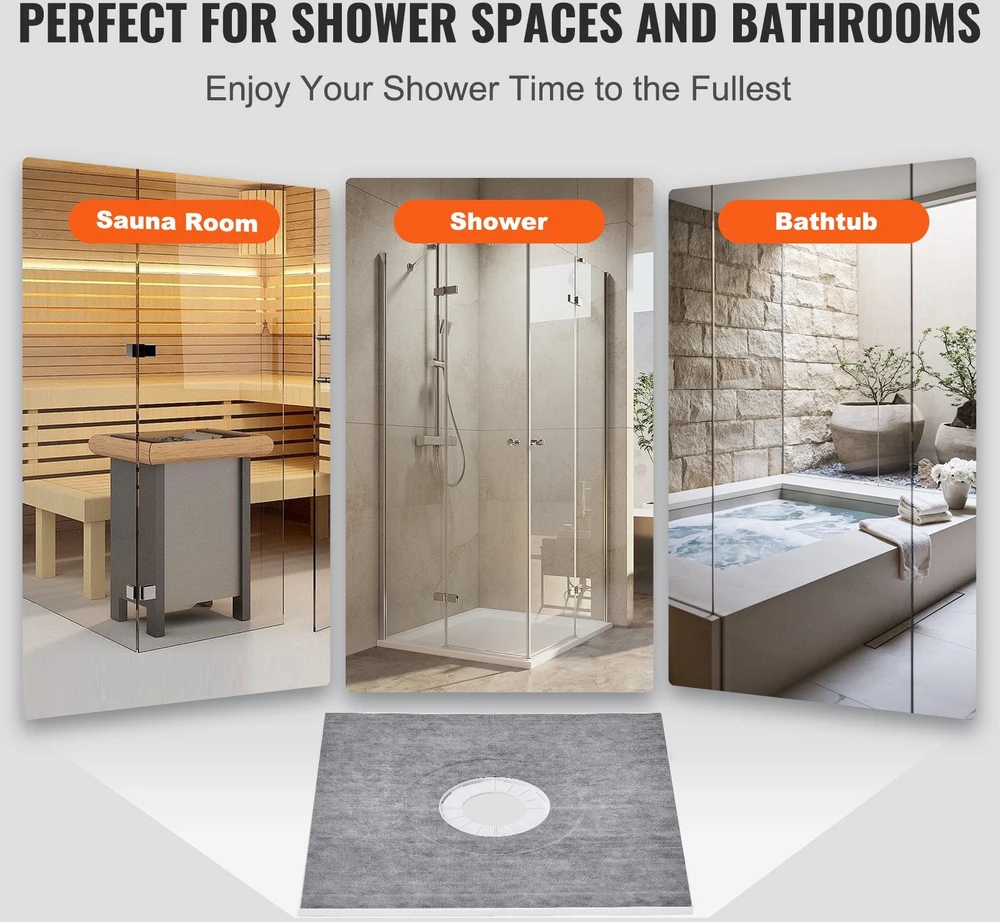 VEVOR Shower keramikos rinkinys su centriniu nutekėjimu