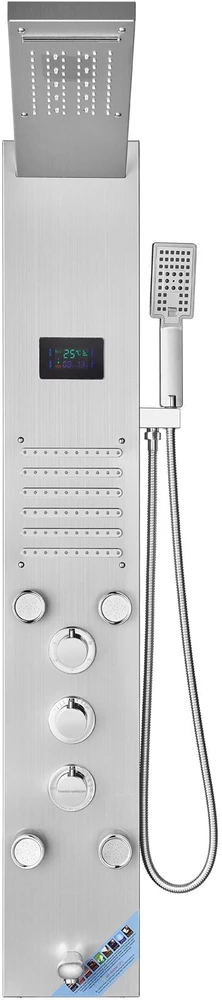 VEVOR Dušo panelė su 6 funkcijomis ir LED