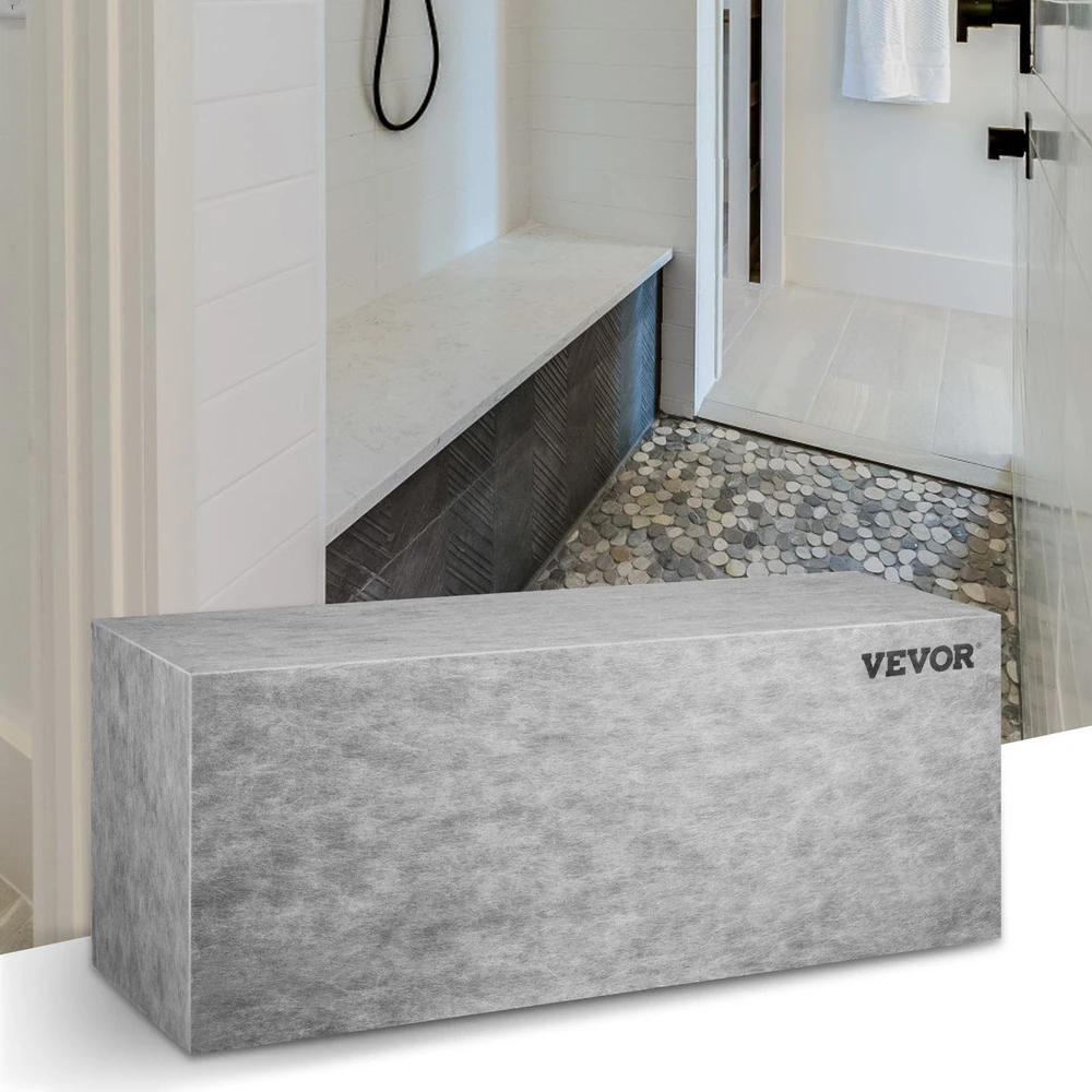 VEVOR Dušo kampinė sėdynė plytelėms, 120 x 40 x 50 cm