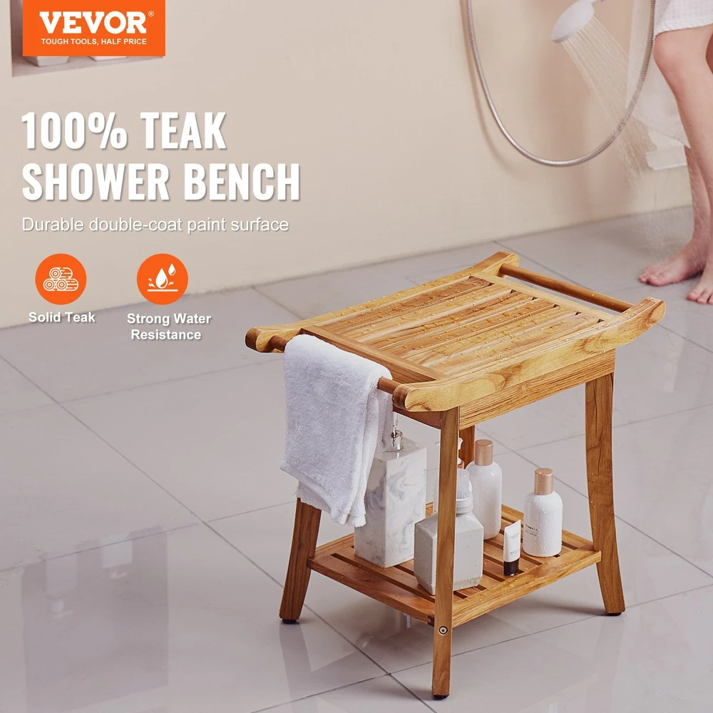 VEVOR Teak medinis vonios suoliukas