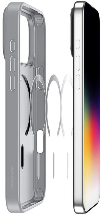 Dux Ducis Yind dėklas iPhone 17 Pro Max telefonui, suderinamas su MagSafe – pilkas