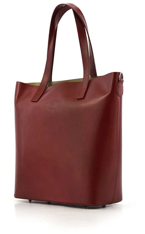 Duża pakowna torebka na ramię skórzana Shopperbag