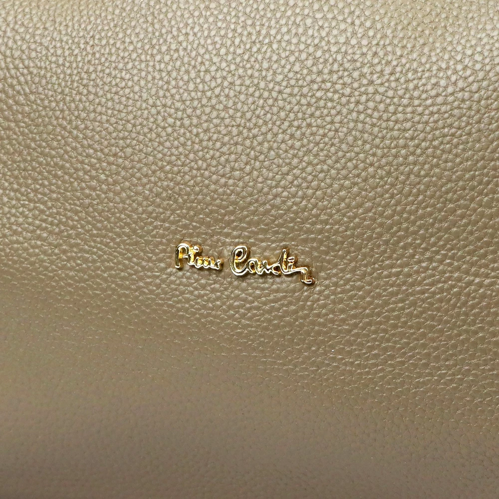 Duża Skórzana damska shopperbag torebka na ramię su laikikliu Pierre Cardin
