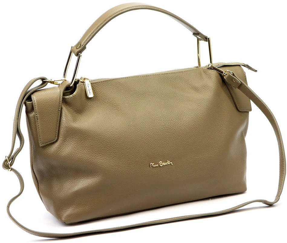 Duża Skórzana damska shopperbag torebka na ramię su laikikliu Pierre Cardin