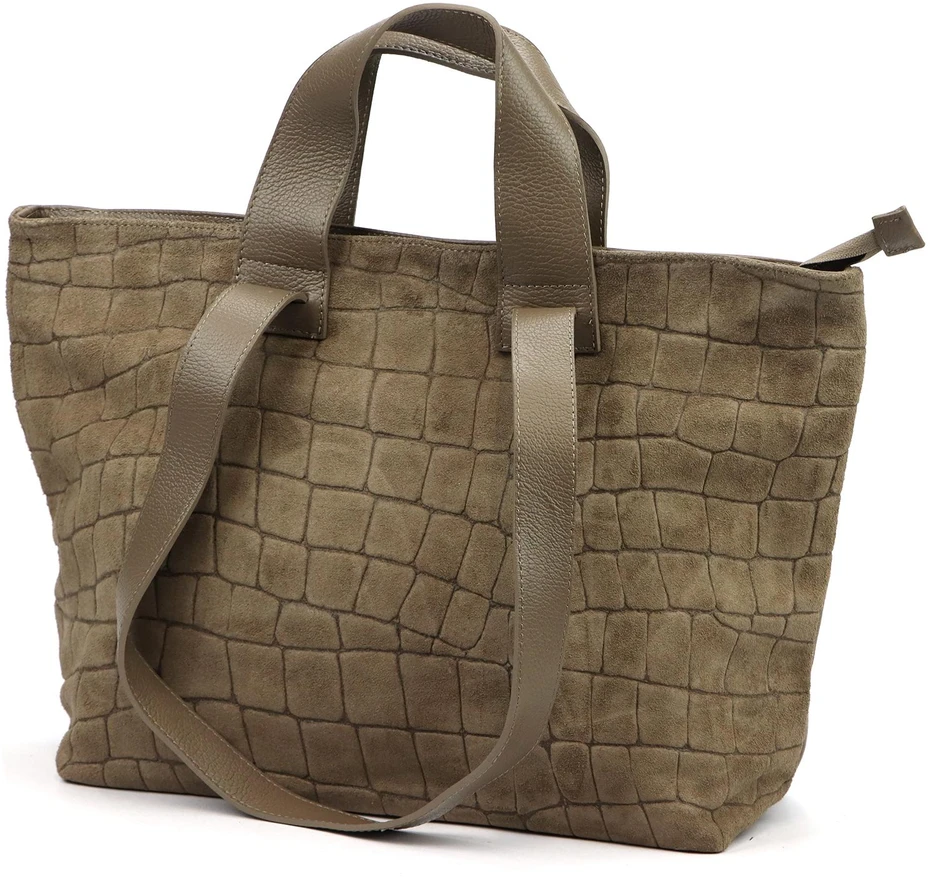 Duża skórzana shopperka A4 Luka 25-077 CROCO