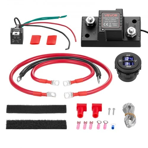 VEVOR Akumuliatoriaus izoliacijos rinkinys, 12V 80A su VSR rele