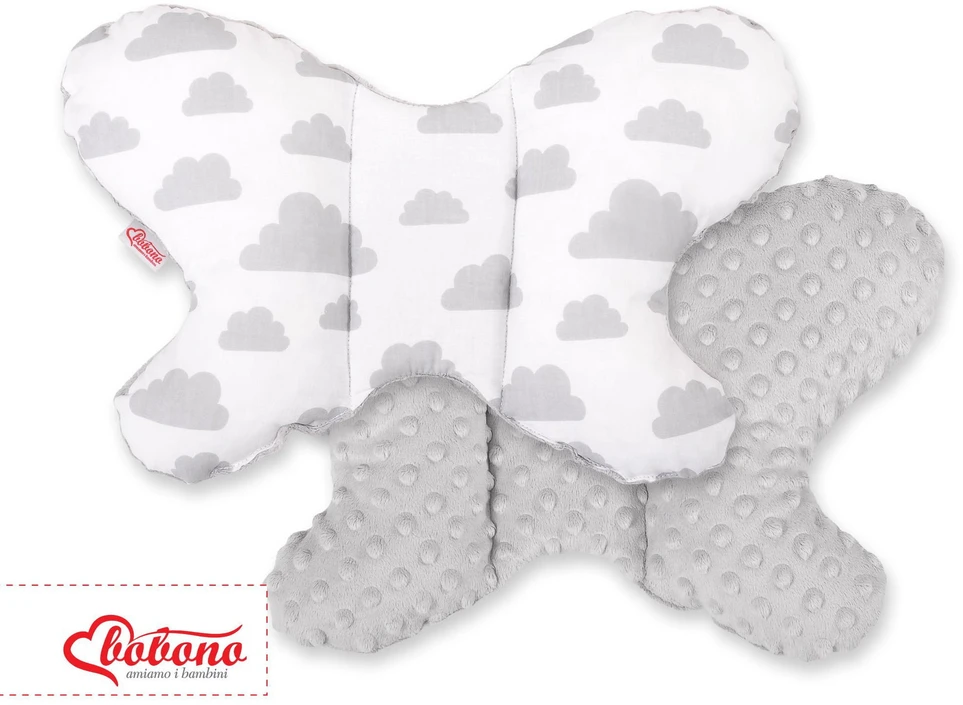 Dviejų pusių amortizuojanti pagalvėlė Butterfly“ – pilka