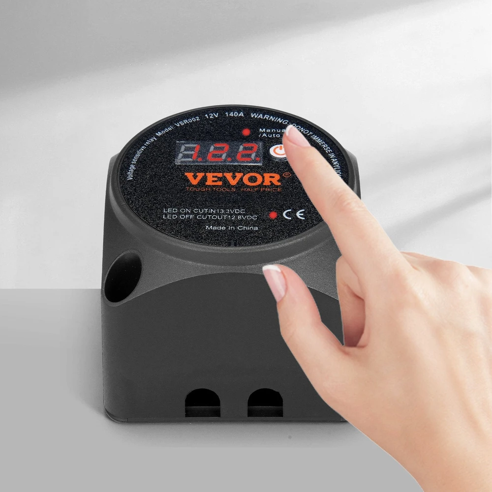 VEVOR Dualus akumuliatorių relės rinkinys 12V 140A