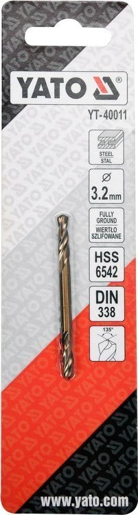 Yato Dvigubas metalinis spiralinis grąžtas, 3,2 mm (YT-40011)