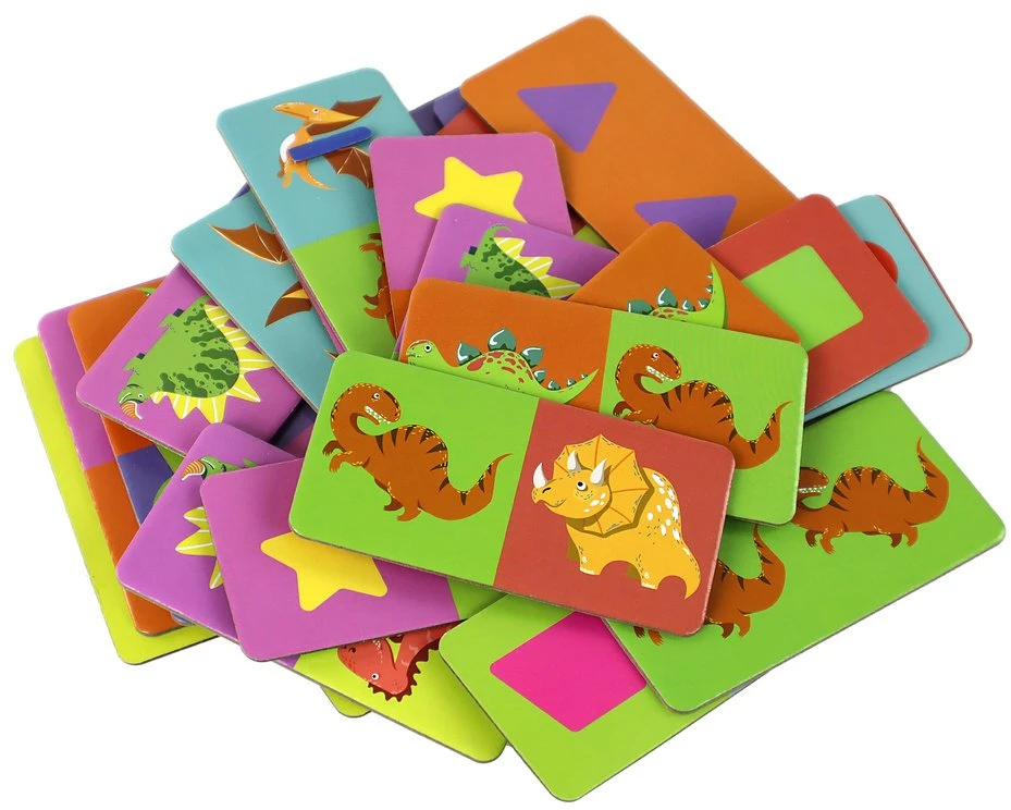 Lean Toys Edukacinis žaidimas Domino Dinozaurai, 28 detalės