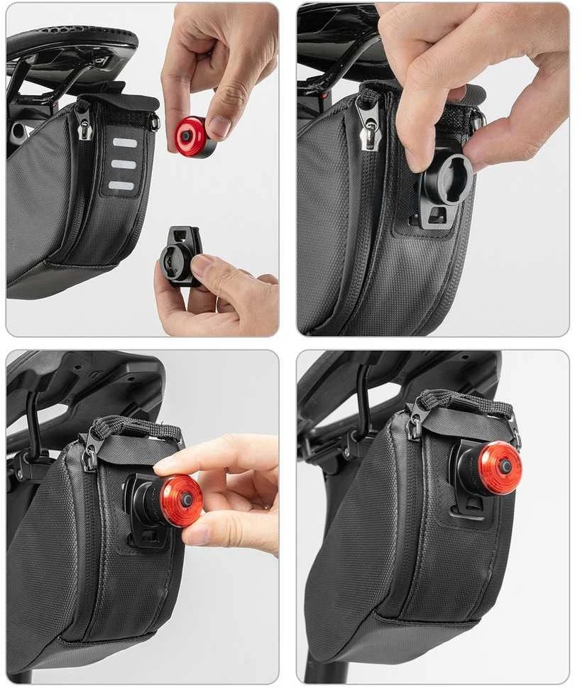 Wozinsky WIS-01 Atsparus vandeniui Smart Tail Lights 2 pcs - Juodas