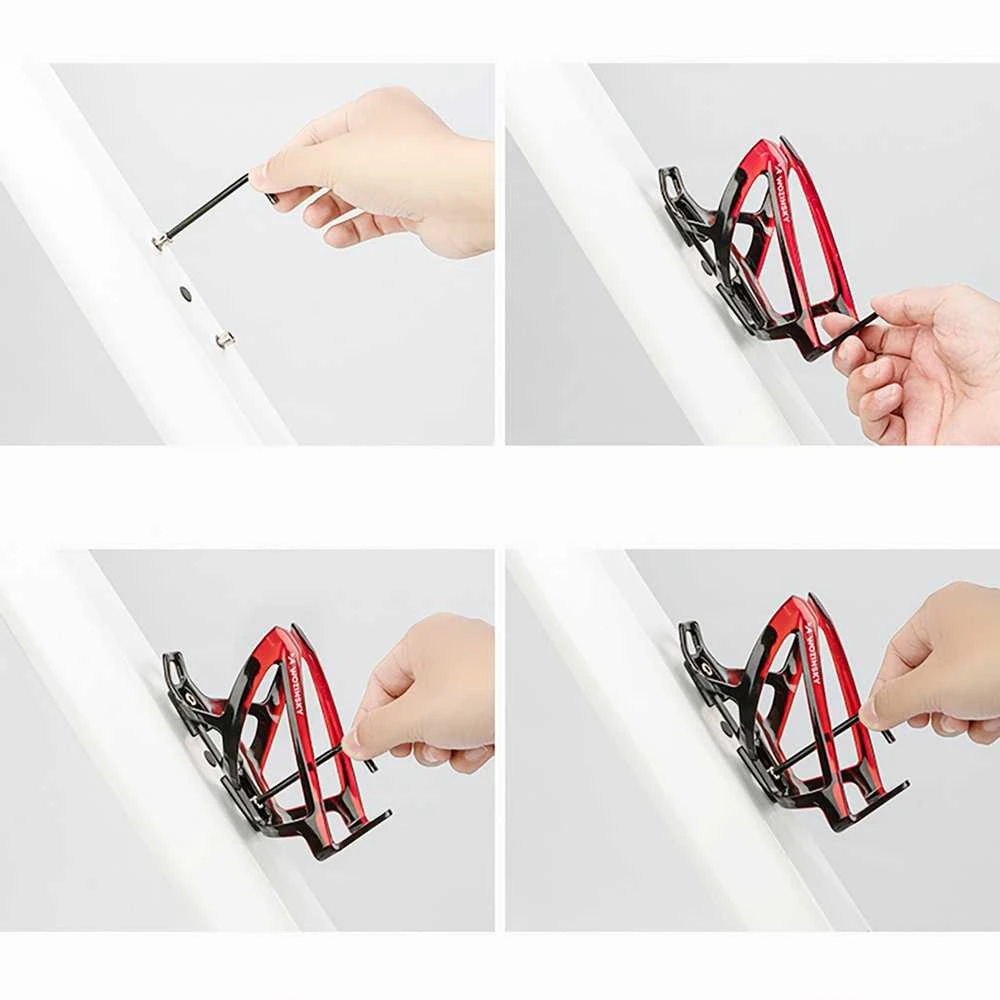 Wozinsky WUR-01BR Bike Bottle Holder Basket - Juodas and Raudona