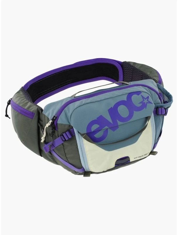 Dviračio juosmens rankinė EVOC Hip Pack Pro 3, 3 l, plieno/violetinė/tamsiai alyvuogių