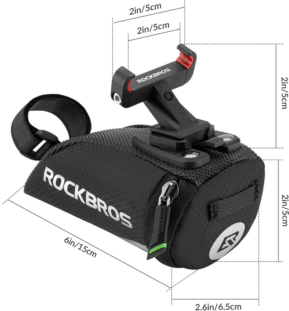 Rockbros C28 dviračio krepšys under the saddle – juodos spalvos