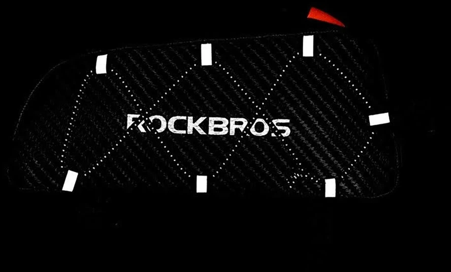 Rockbros 039BK bicycle frame bag 1 l with braid – juodos spalvos