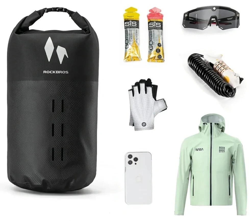 Rockbros AS-156 7l Fork Bag Atsparus vandeniui Pannier - Juodas