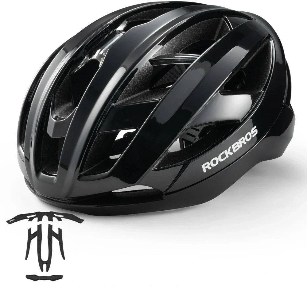 Rockbros LK-69 dviračio šalmas su sustiprintu rėmu 58-62 cm - Juodas