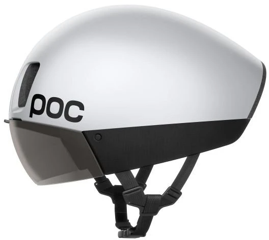 Dviračio šalmas su magnetiniu skydeliu POC Procen Air, baltas