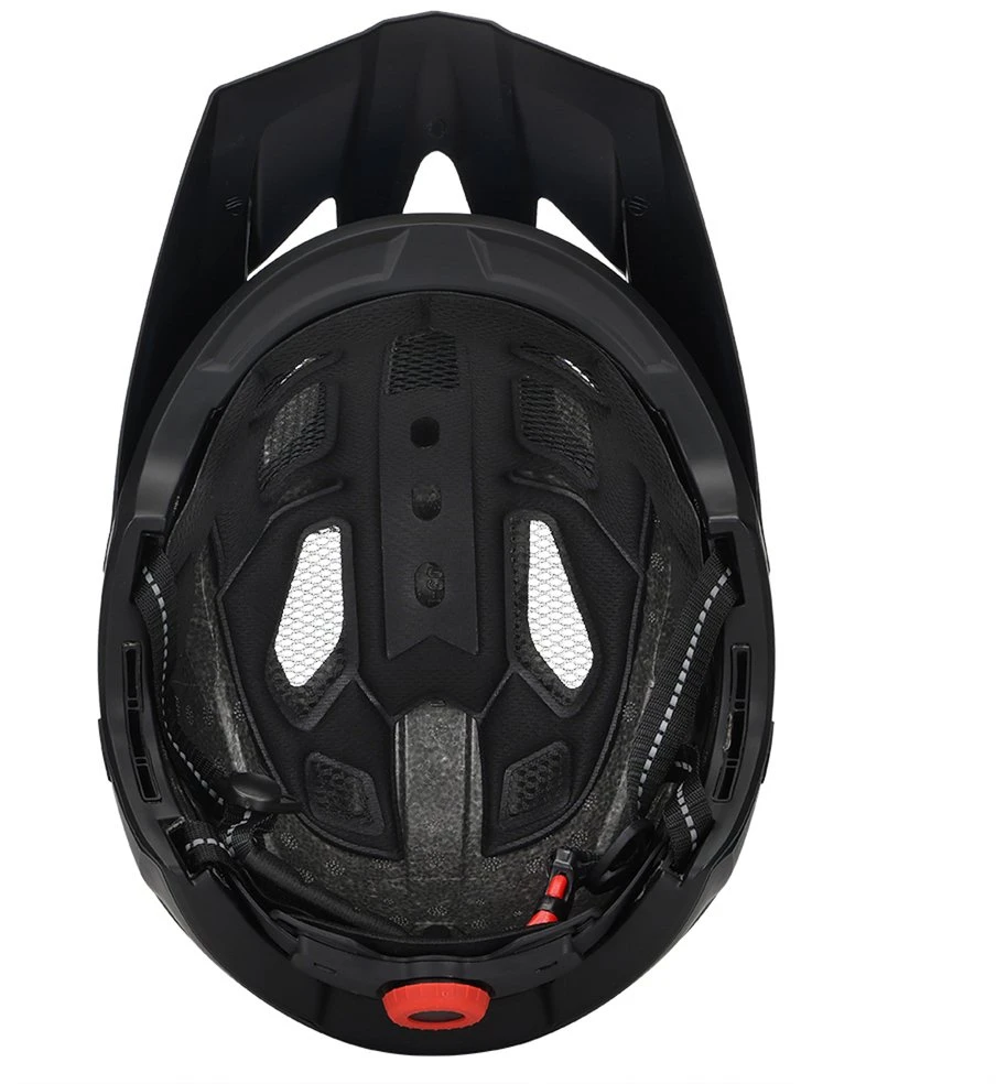 Dviratininko šalmas fullface Wozinsky su odpinanym daszkiem lekki 57-62 cm - juoda