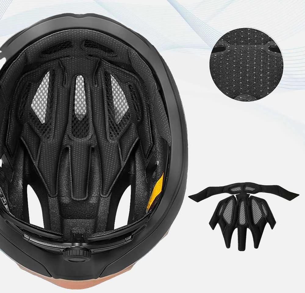 Wozinsky Ultralengvas plento dviratininko šalmas 54–58 cm – pilkai rudas