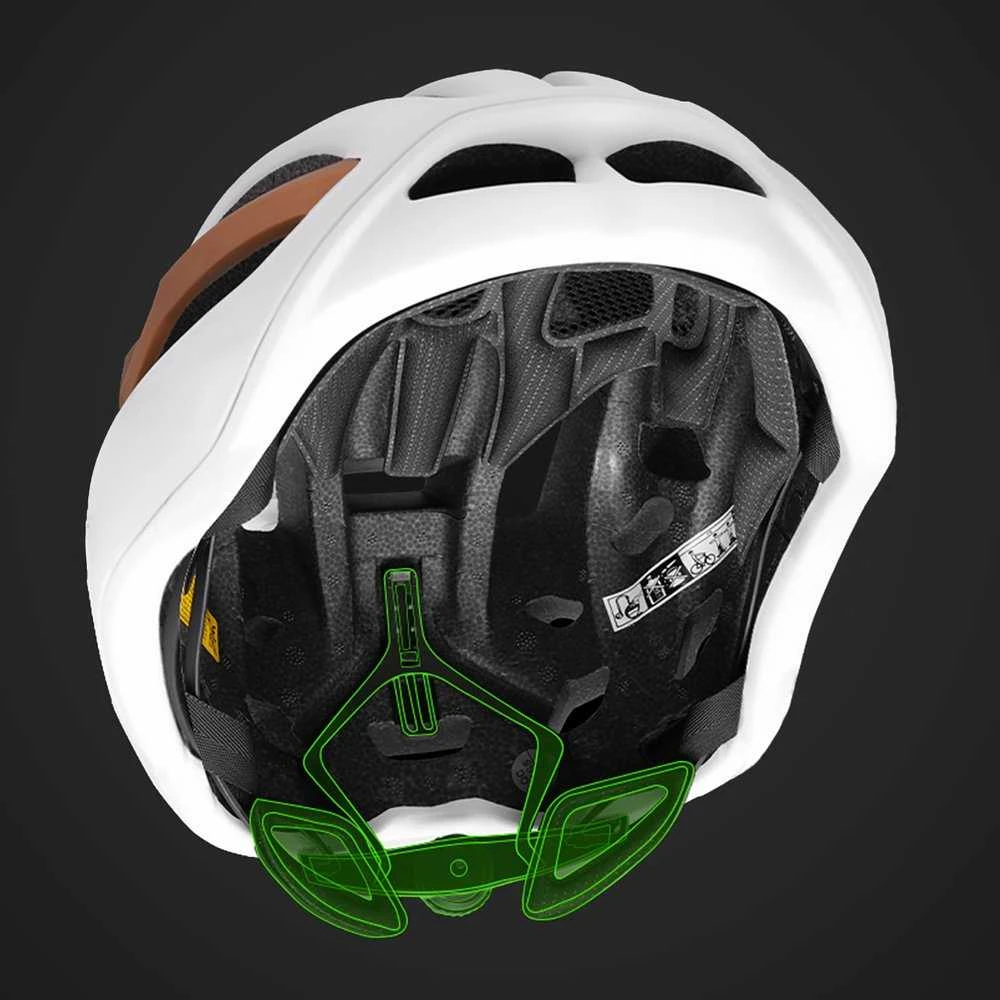 Wozinsky Ultralengvas plento dviratininko šalmas 54–58 cm – pilkai rudas