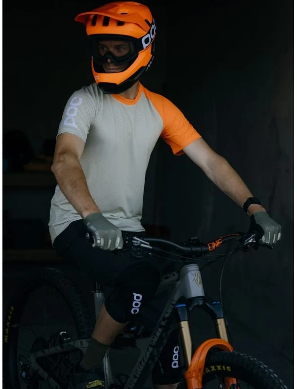 Dviračio šalmas visą veidą dengiantis POC Otocon Race Mips, oranžinis