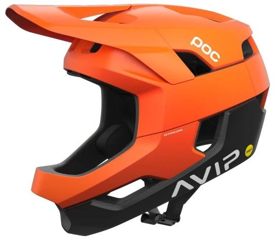 Dviračio šalmas visą veidą dengiantis POC Otocon Race Mips, oranžinis