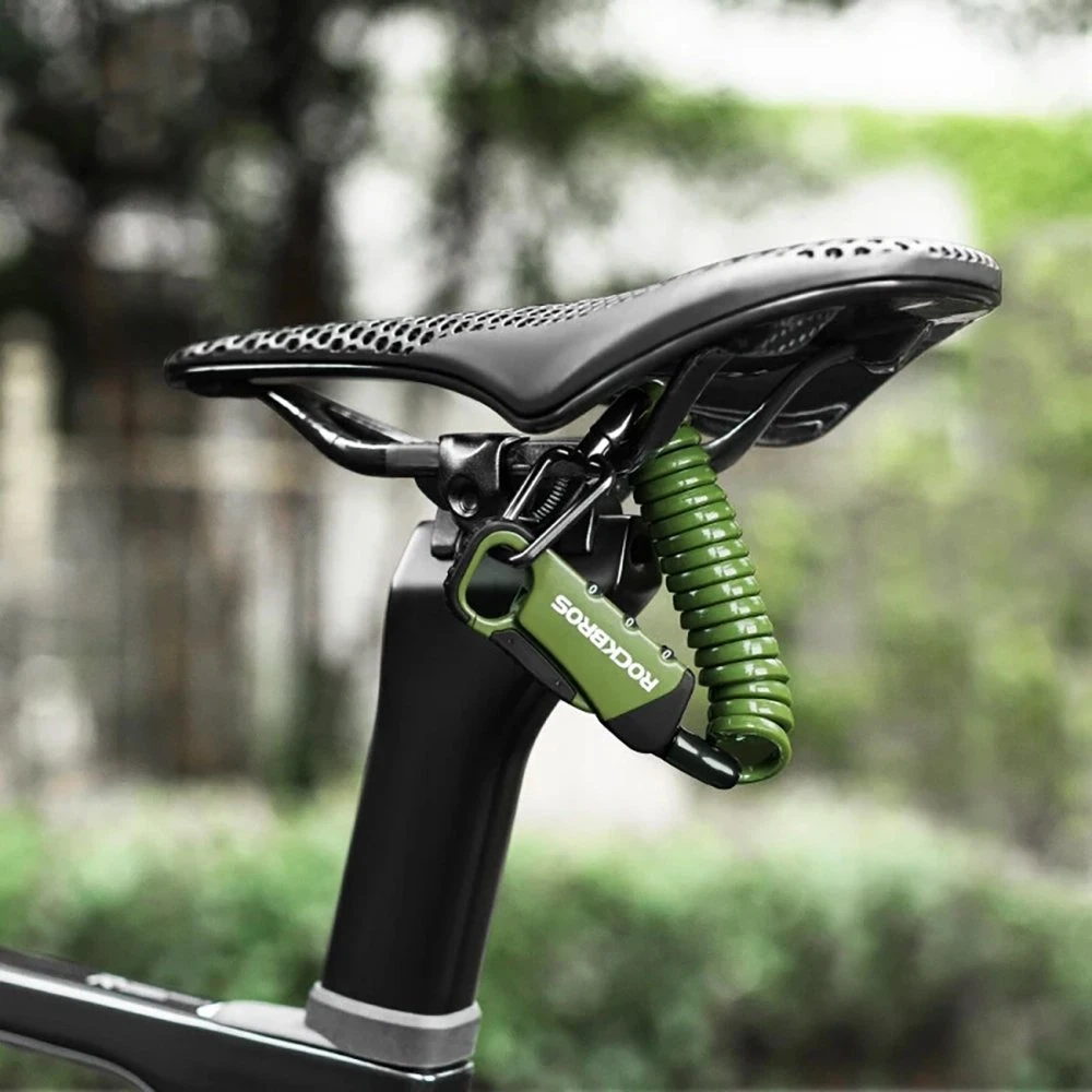 Rockbros RBK6N Combination Bike Lock - Žalias