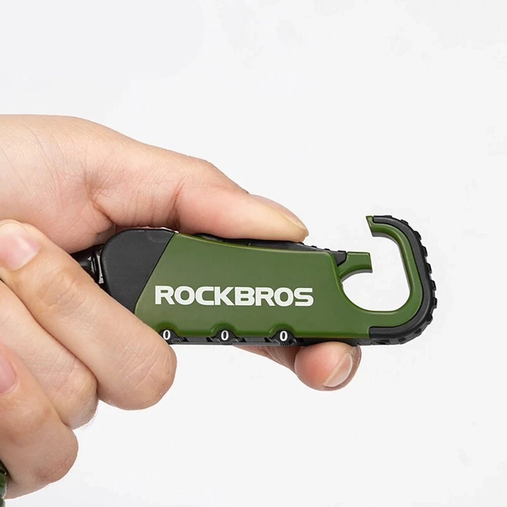 Rockbros RBK6N Combination Bike Lock - Žalias