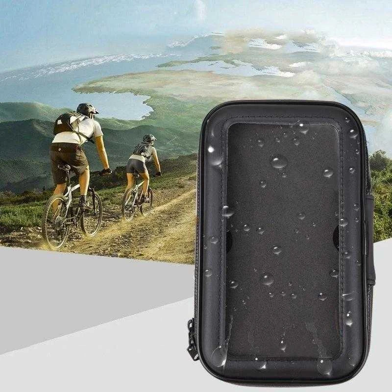 „Hurtel“ vandeniui atsparus dviračio telefono laikiklis, universalus dėklas, dviračio ir motociklo telefono laikiklis, XL dydis (maksimalus telefono dydis: 165 mm x 80 mm), juodas (be vairo tvirtinimo)