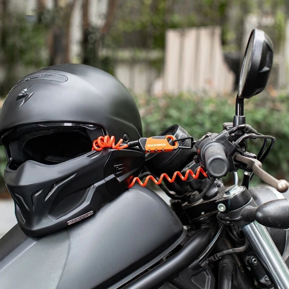 Rockbros RBK6N Combination Bike Lock - Oranžinis