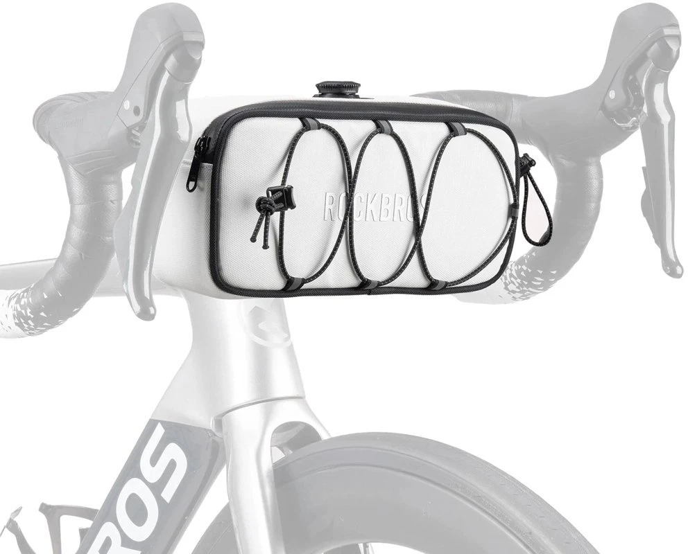 Rockbros TL001 ROAD TO SKY 1.9L Atsparus vandeniui Handlebar Bike Bag - Baltas