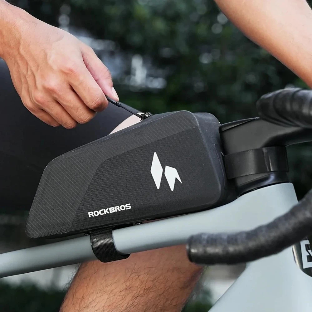 Rockbros AS-151 RideMate Atsparus vandeniui Top Tube Bag - Juodas