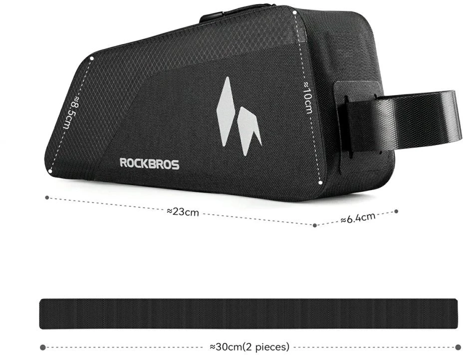 Rockbros AS-151 RideMate Atsparus vandeniui Top Tube Bag - Juodas