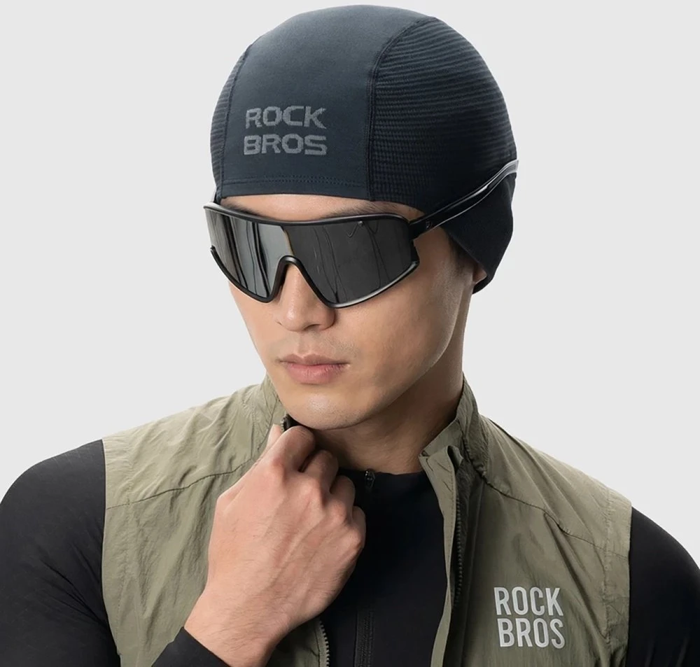 Rockbros LF25956 Besiūlė megzta dviratininko kepuraitė - Juodas