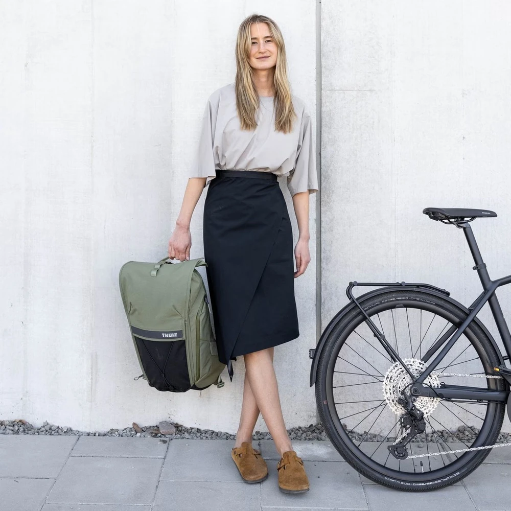Dviračių kuprinė Thule Paramount Bike Commute 20L, žalia