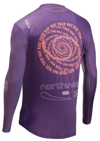 Dviračių marškinėliai ilgomis rankovėmis NORTHWAVE Edge 2, violetiniai