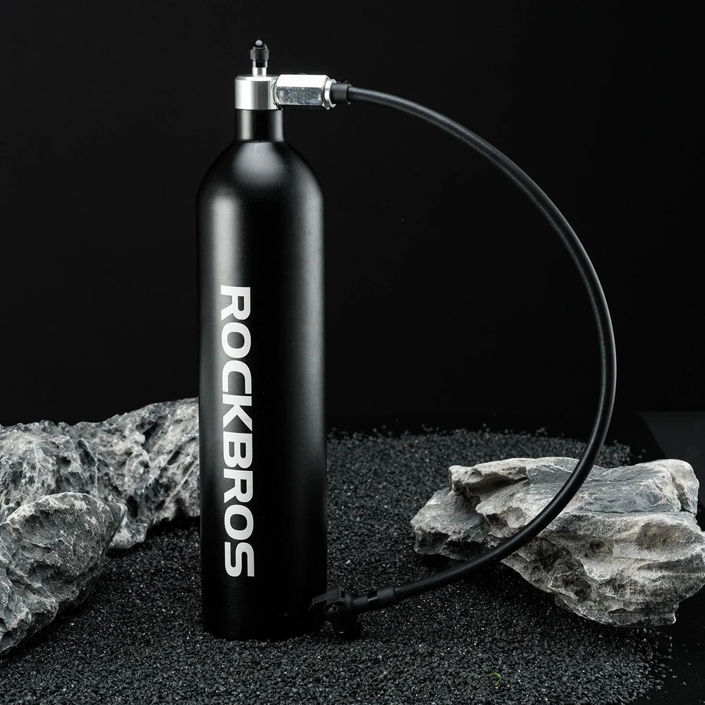 Rockbros Tubeless Tire Inflator 200 PSI 1.2l – juodos spalvos