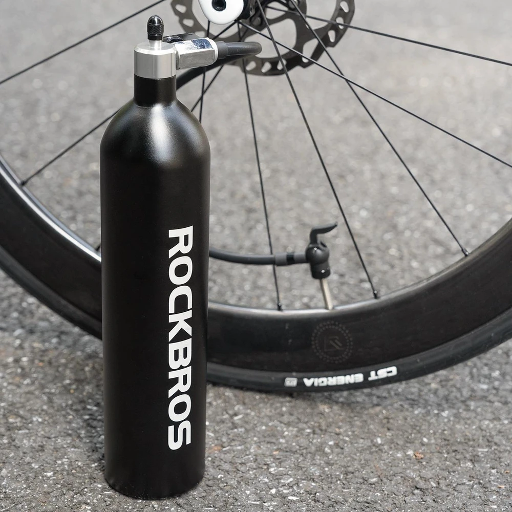 Rockbros Tubeless Tire Inflator 200 PSI 1.2l – juodos spalvos