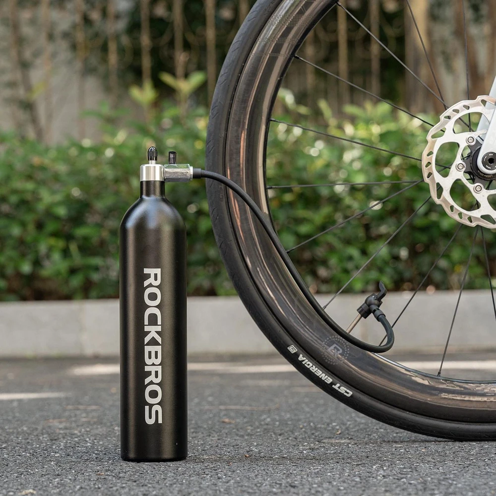 Rockbros Tubeless Tire Inflator 200 PSI 1.2l – juodos spalvos
