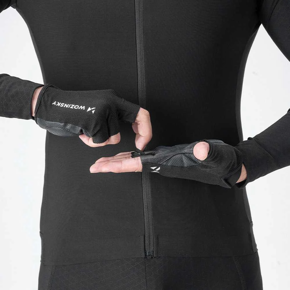 Wozinsky WRR-01XL dviratininko pirštinės, XL dydis - Juodas