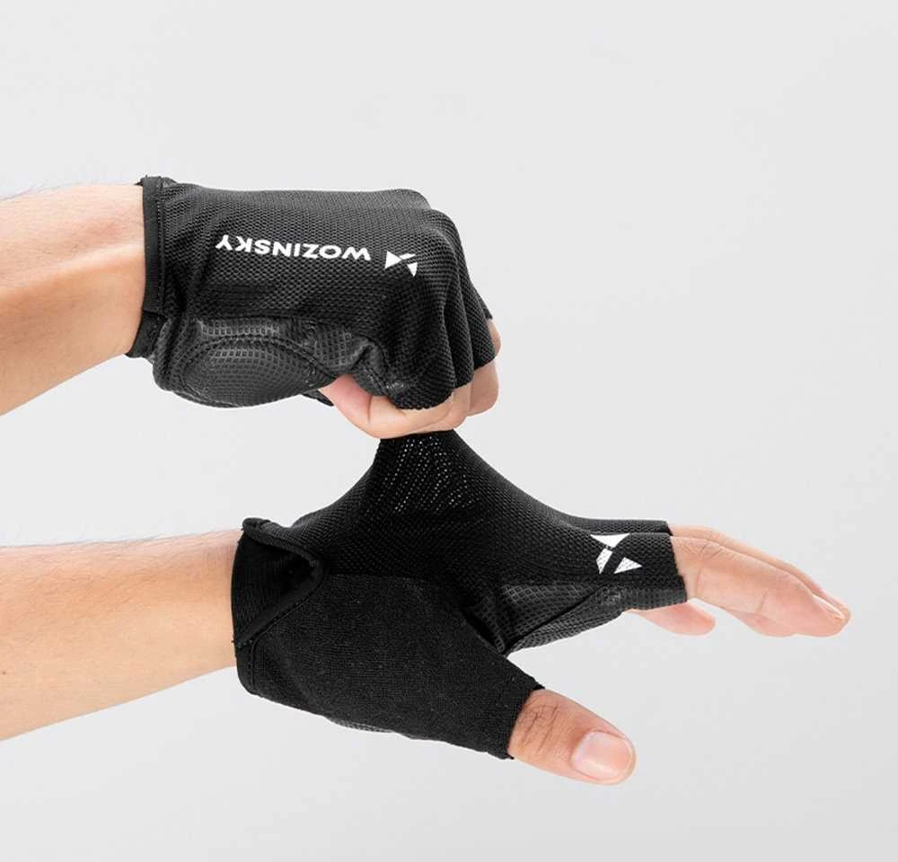 Wozinsky WRR-01XL dviratininko pirštinės, XL dydis - Juodas