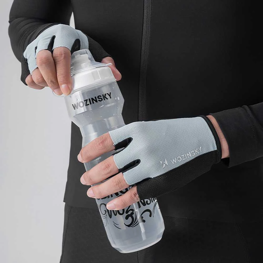 Wozinsky WRR-02M dviratininko pirštinės Dydis M - pilka