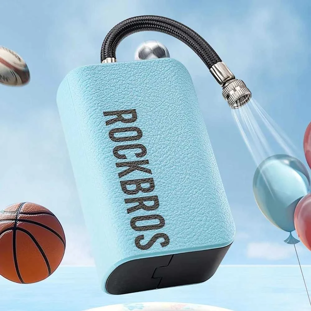 Rockbros 42520006001 Elektrinis siurblio kompresorius su skaitmeniniu ekranu kamuoliukams / balionams - Mėlyna