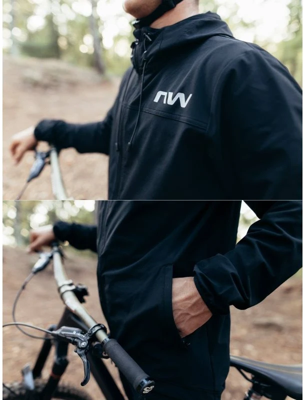 Dviračių softshell striukė Northwave Rampage Lightshell, juoda