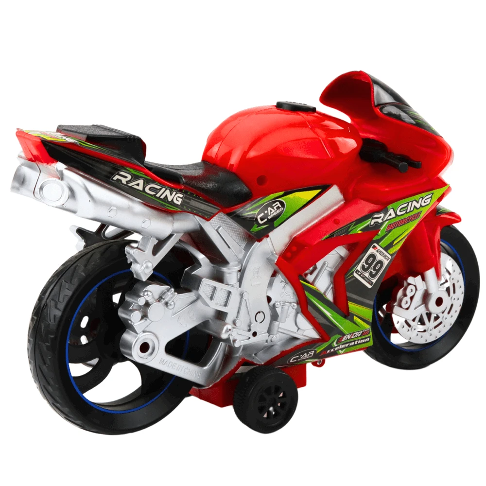 Lean Toys Raudonas lenktynių motociklas su šviesos ir garso efektais