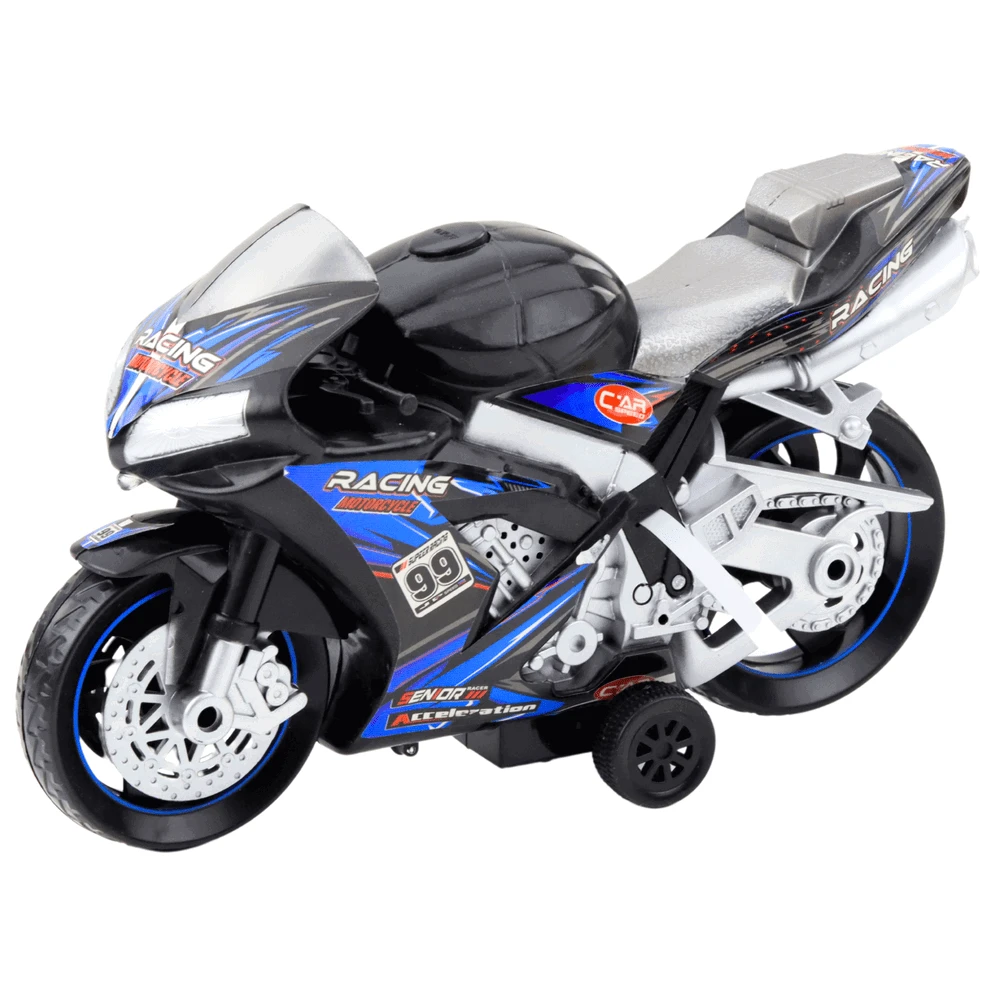 Motor Lenktyninis motociklas su šviesos ir garso efektais
