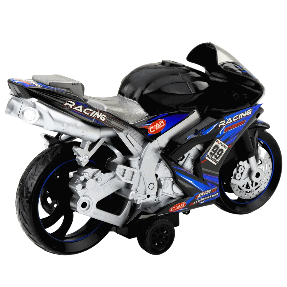 Motor Lenktyninis motociklas su šviesos ir garso efektais