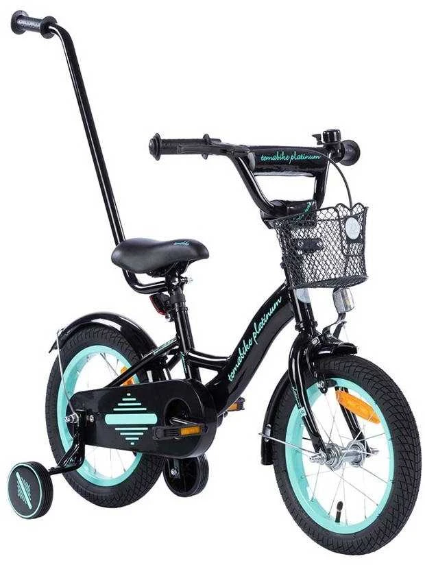 Dviratukas TOMABIKE "PLATINUM" 14, Juodas / TURKUS
