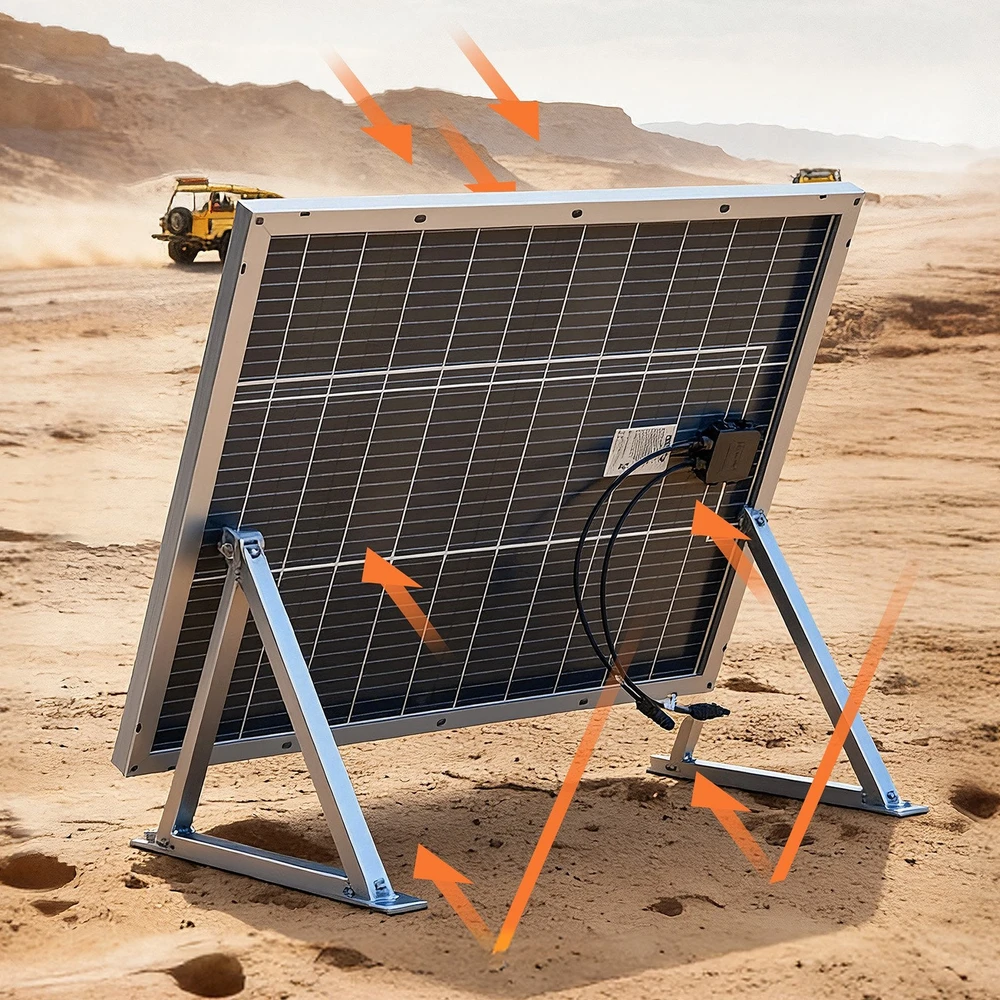 VEVOR 2 vnt. 100W bifacialiniai saulės moduliai